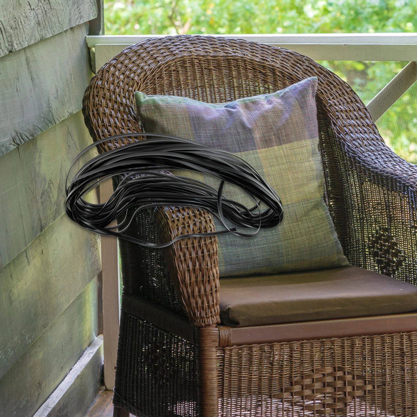 

1 Roll Natural Plastic Rattan Furniture Repair Material Flat Chair Table Diy Wicker Weaving Supplies Handicraft Kit For Basket