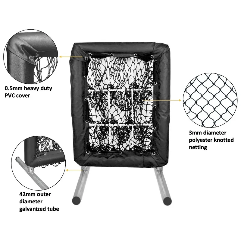 9 Pocket Net Baseball Pitching  Throw Training Equipment