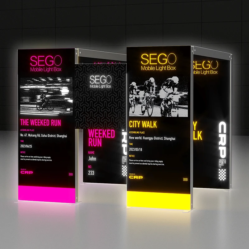 Nouvelle conception d'exposition personnalisée pour les caissons lumineux SEGO de stand d'émission commerciale d'affichage à fonctions multiples dans l'événement