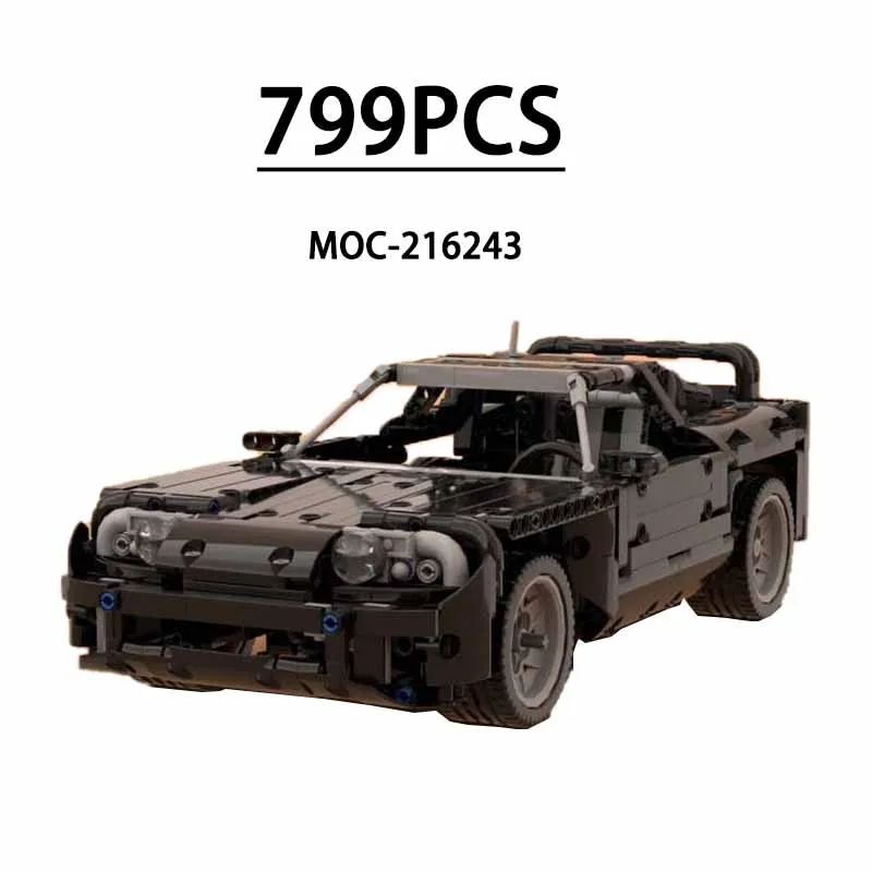 

MOC- 216243 Классические строительные блоки 42111, модель гоночного автомобиля, 799 шт., подарок на день рождения, Рождественская игрушка в подарок