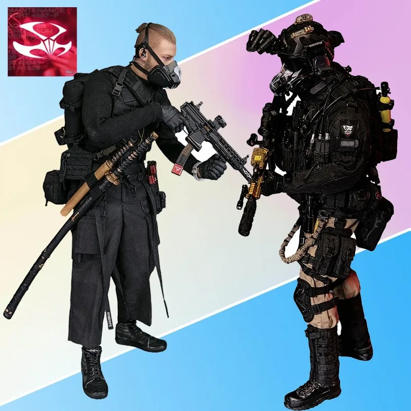 

DAMTOYS Genuine EBS001 Original Story Collection Doll Extreme Battle Scene Samurai Saito Craig，Special Agent Hugh Laffer Model