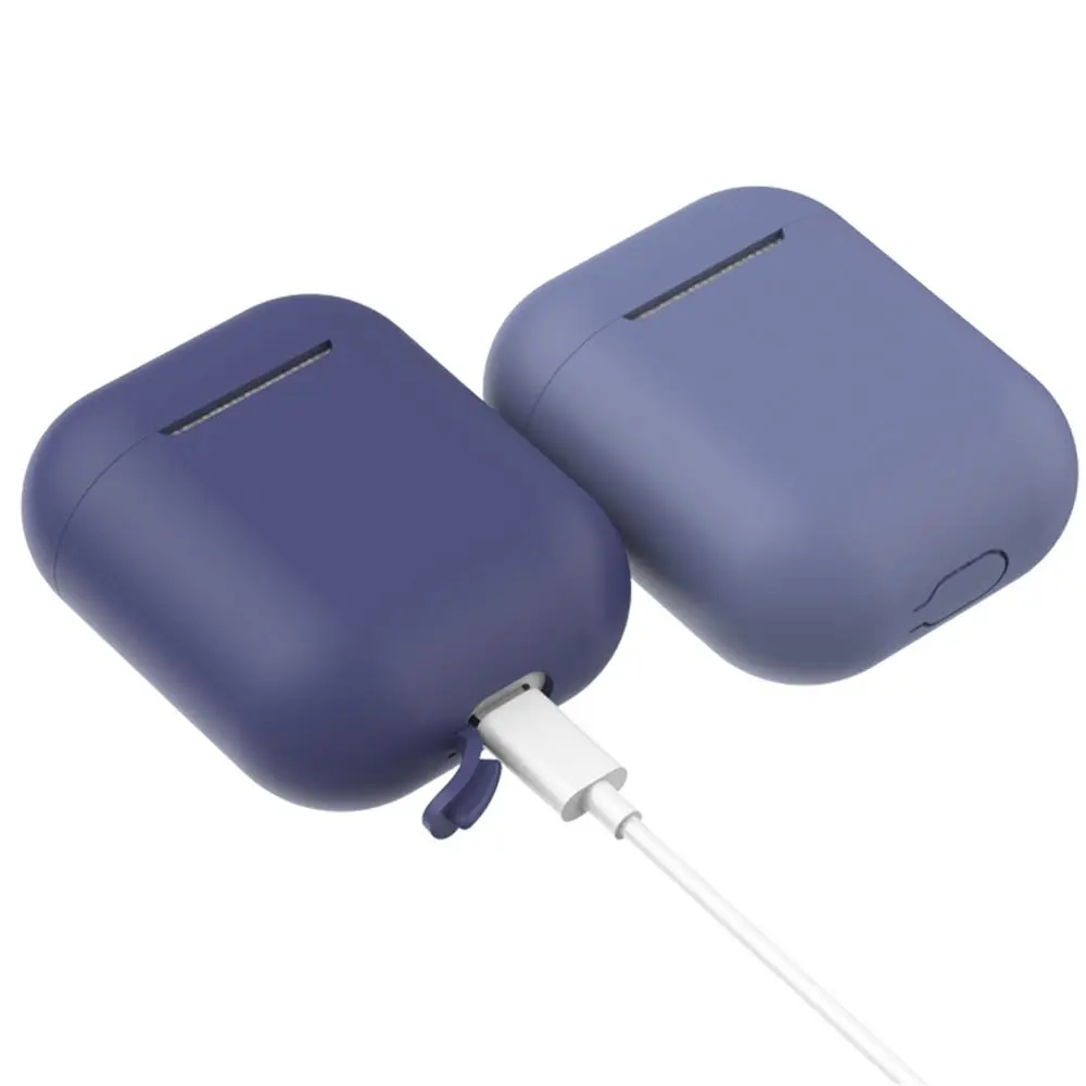 Anti lost Slim Ultra Thin Silicone Case Cover Protective Skin Wireless Earphones Pouch Sleeve Protector For Airpods 2 image 3