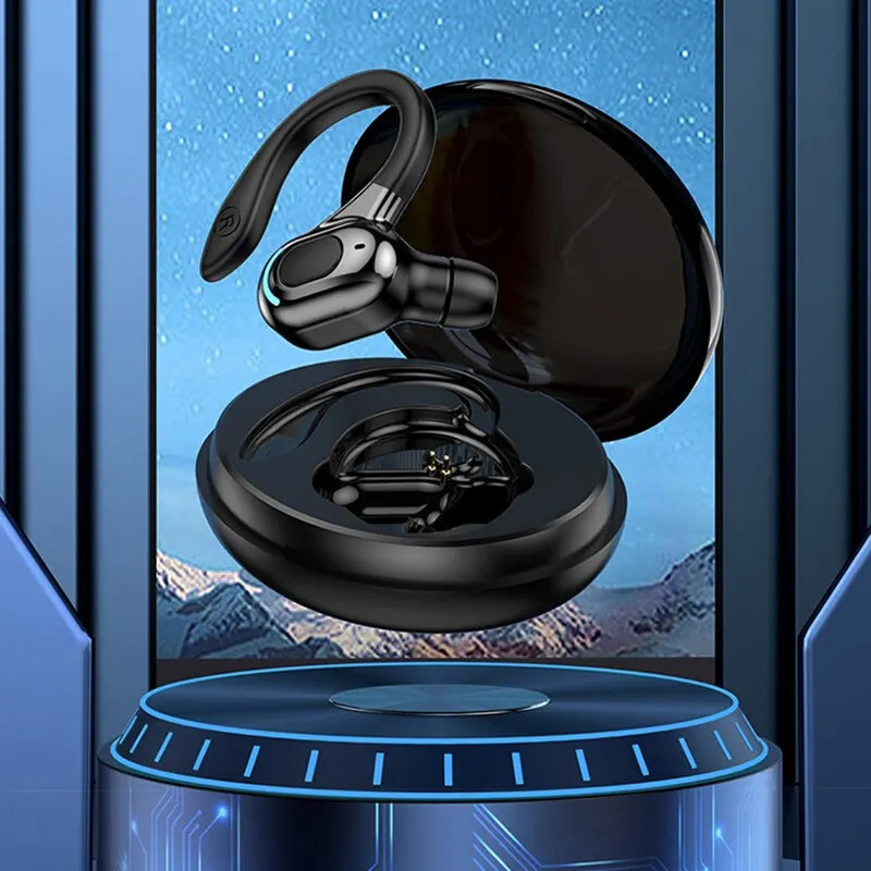 Wireless Bluetooth Hanging Ear Air Conduction with Charging Compartment Sports Waterproof for Android Apple