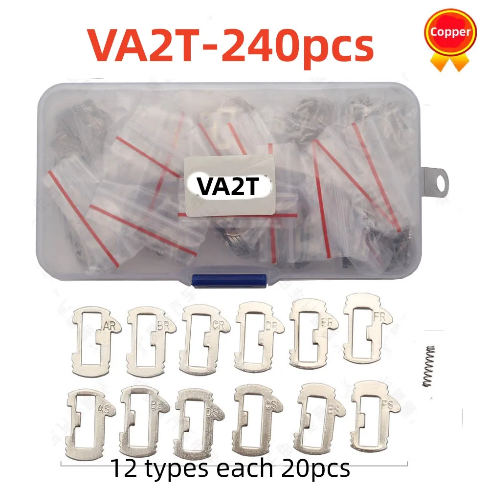 200Pcs/lot VA2T VA2 brass Car Lock Repair Accessories Car Lock Reed Lock Plate 12 types each 20pcs