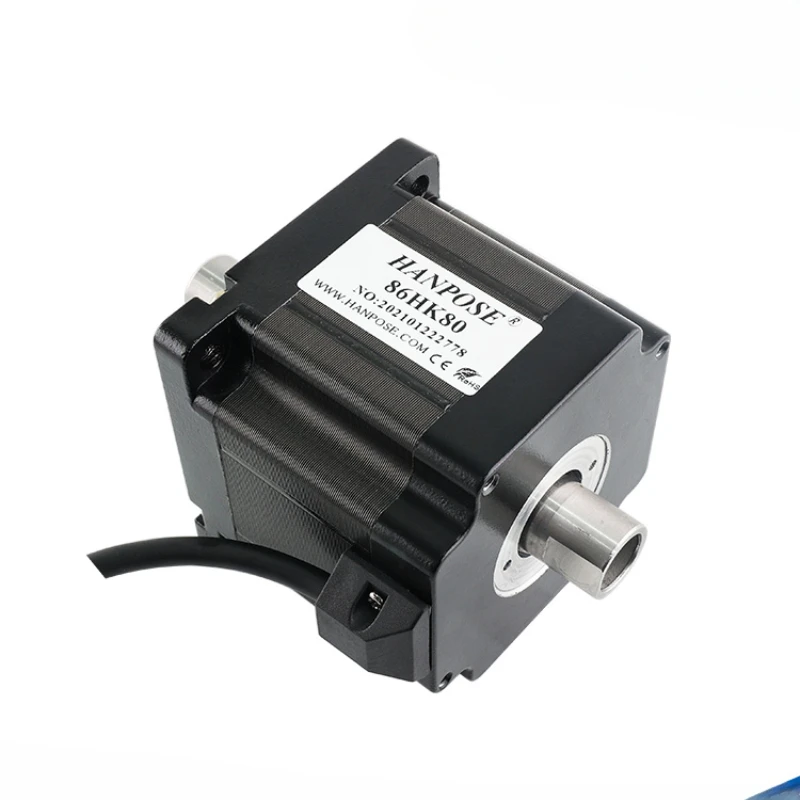 

86 hollow twin shaft stepper motor hollow through hole 15mm diameter mounter packaging machine shaft