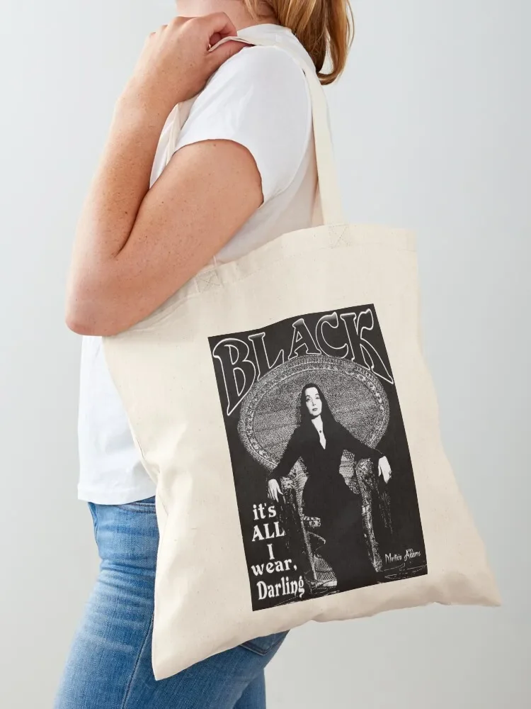 BLACK- It's All I Wear- Morticia Addams Tote Bag Women's bag shopper bag woman great female