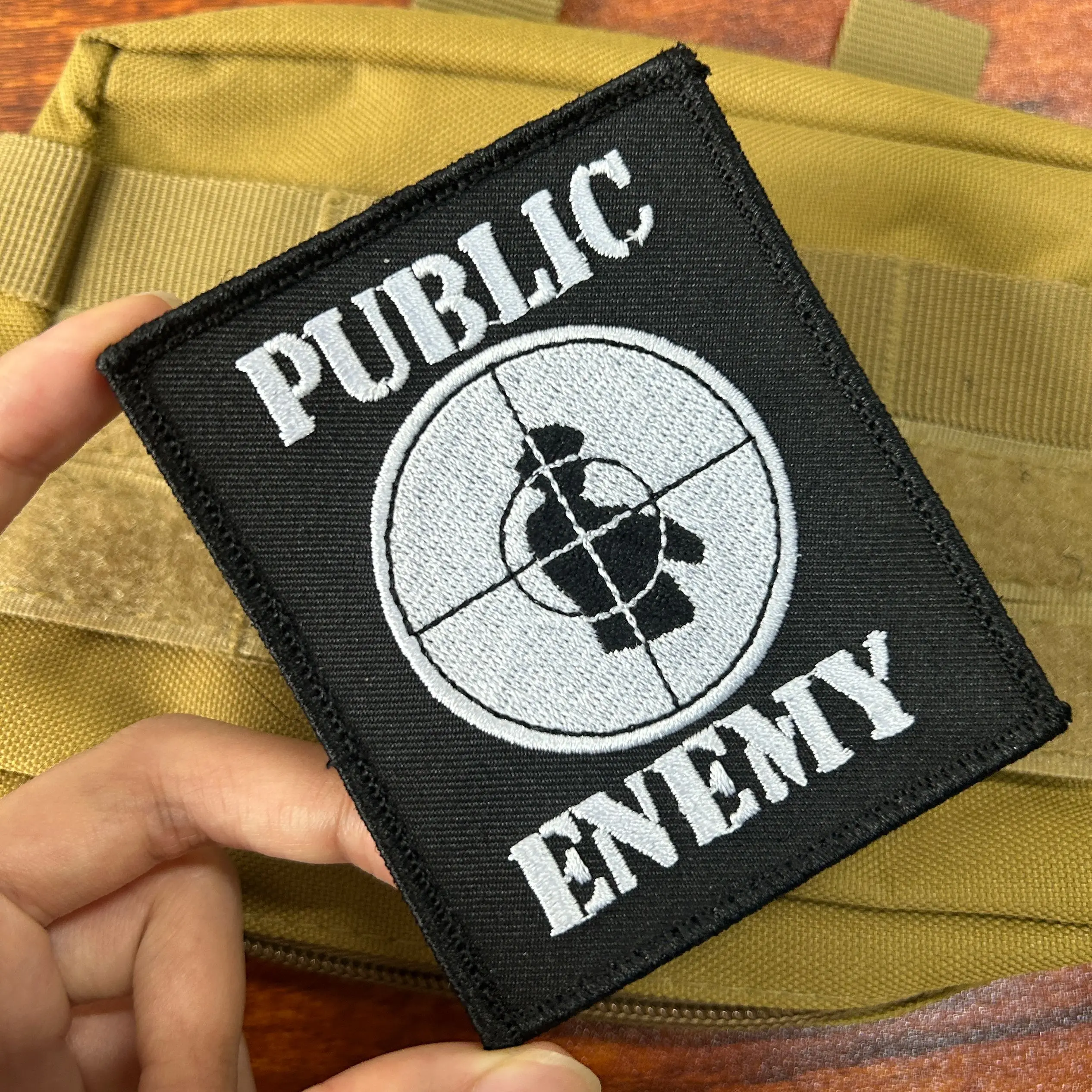 Publig enemy morale badge sniper target embroidery patch punisher military outdoor tactical patches backpack sticker