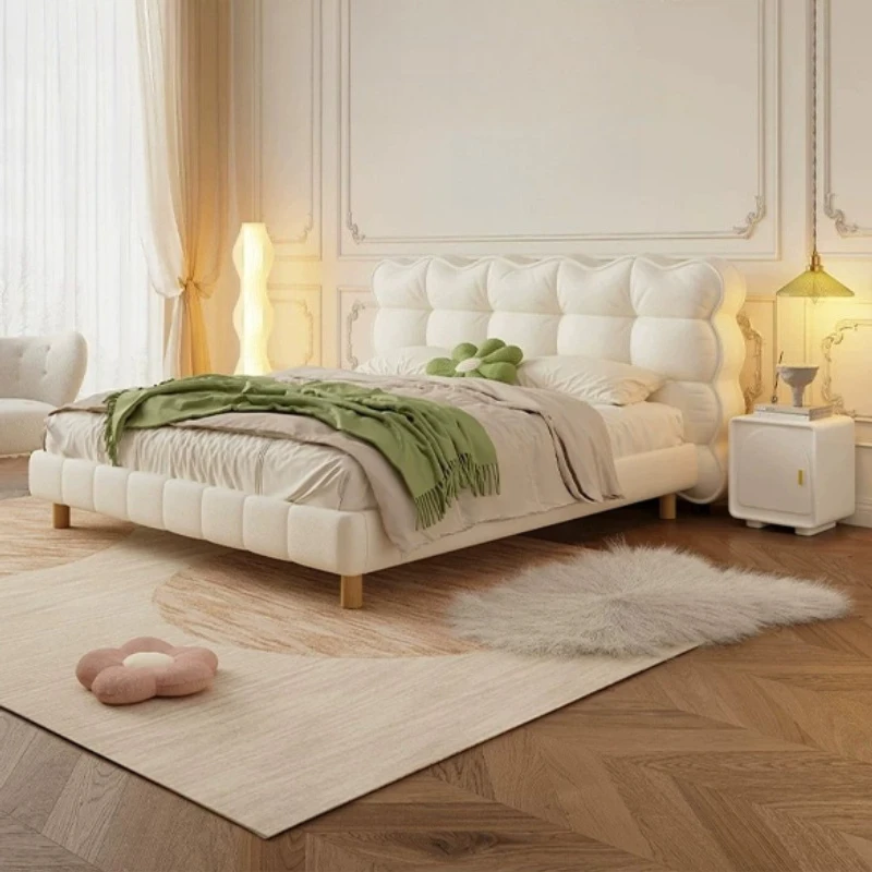 180x200cm Bedroom Decor Double Bed Couples Organizer King Size Frame Bed 2 People Hotel Queen Wooden Queen Bedroom Furniture