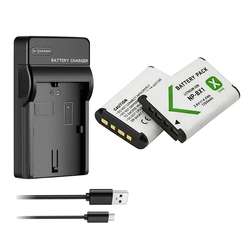 

1350mAh NPBX1 NP-BX1 Li-ion Battery + Charger for Sony ZV-1F ZV1 ZV-1 FDR-X3000R X3000 RX100 RX100 AS300 HX400 HX60 WX350 AS300V