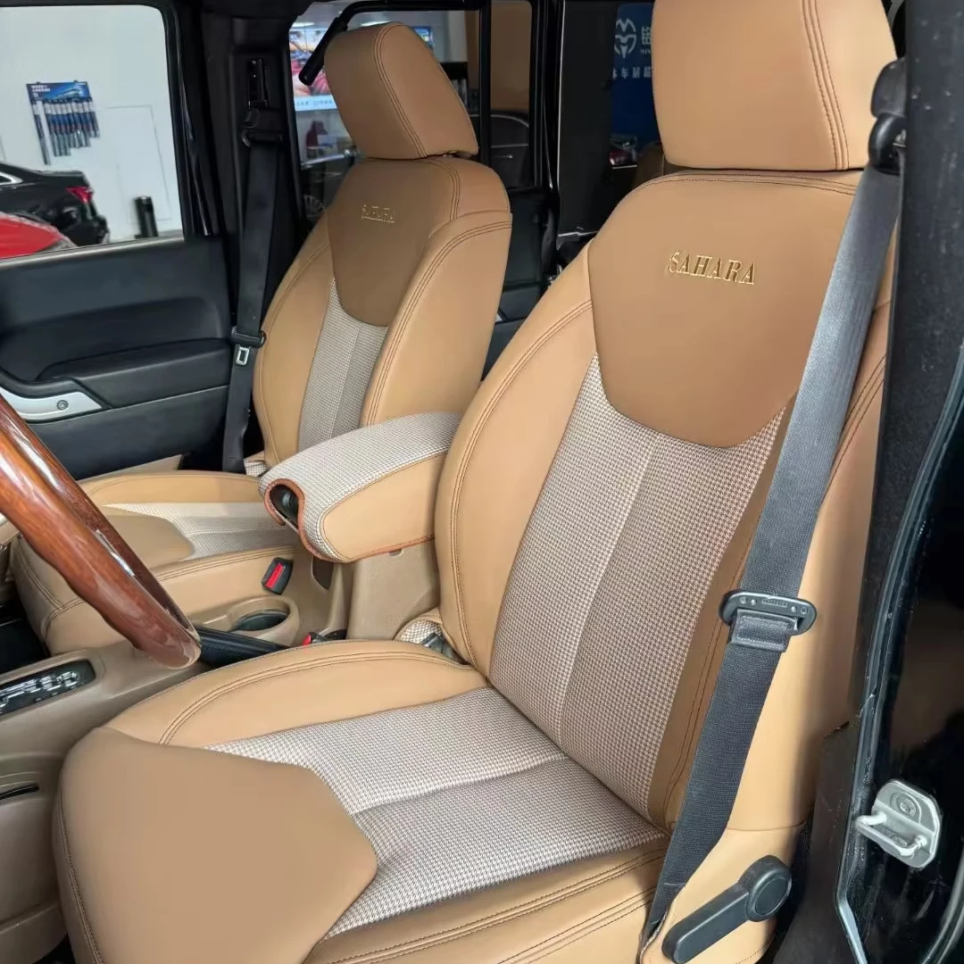 

Luxury Car Seat Cover Customized For 2013-2024 Jeep Wrangler Car Leather Seat Covers Car Accessories