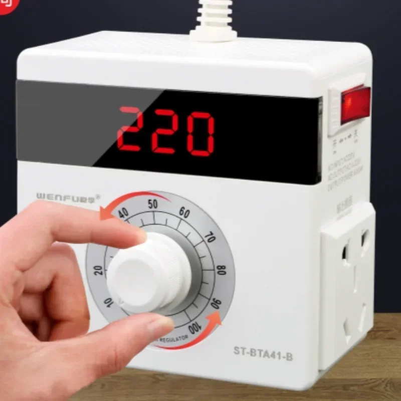 

4000W Electronic Voltage Regulator Motor Fan Speed Regulation Electric Furnace Heating Tube Temperature Regulator AC 220V