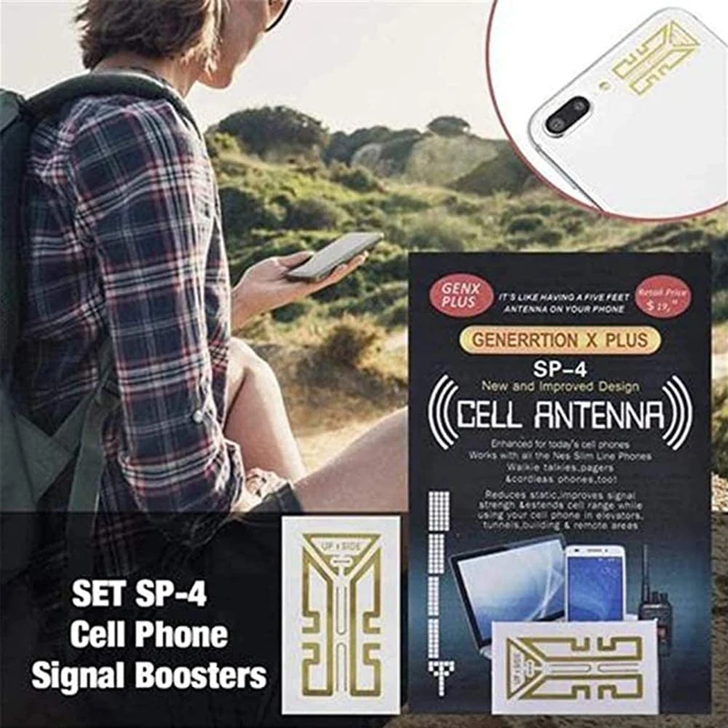 Autocollants d'amélioration du signal de téléphone portable, amplificateur de signal, autocollant d'amélioration pour le camping en plein air, 10 pièces