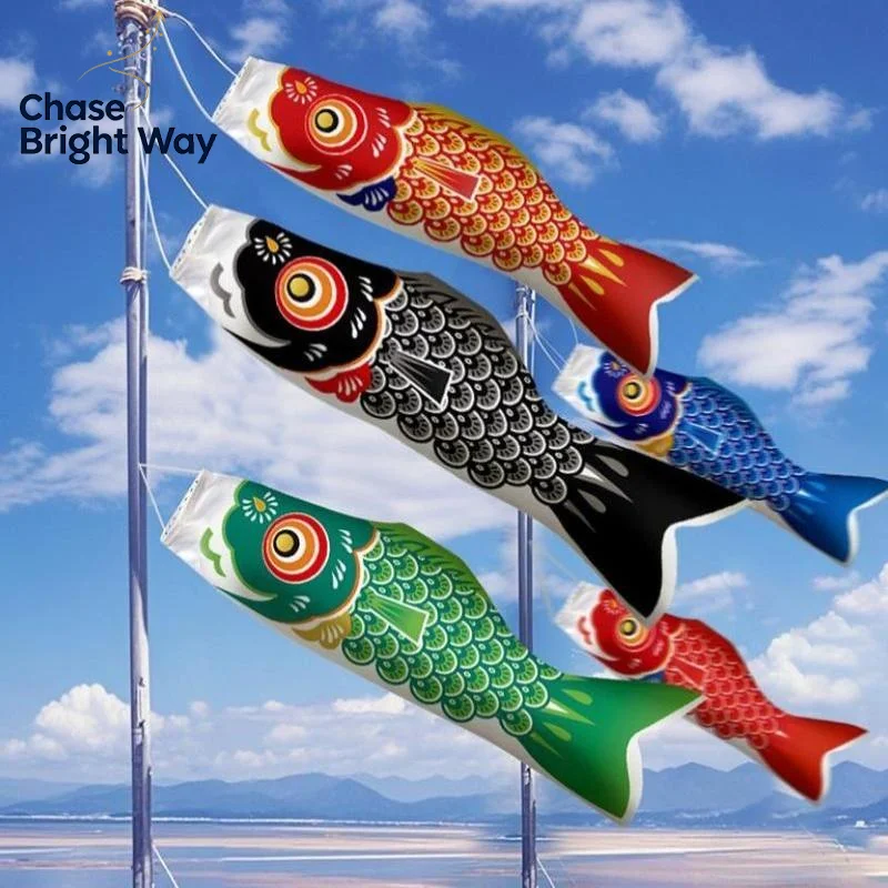 Colorful Carp Windsock Koinobori Fade Resistant Mini Hanging Flag for Cafe Shop Window Decor Unique Birthday Gift