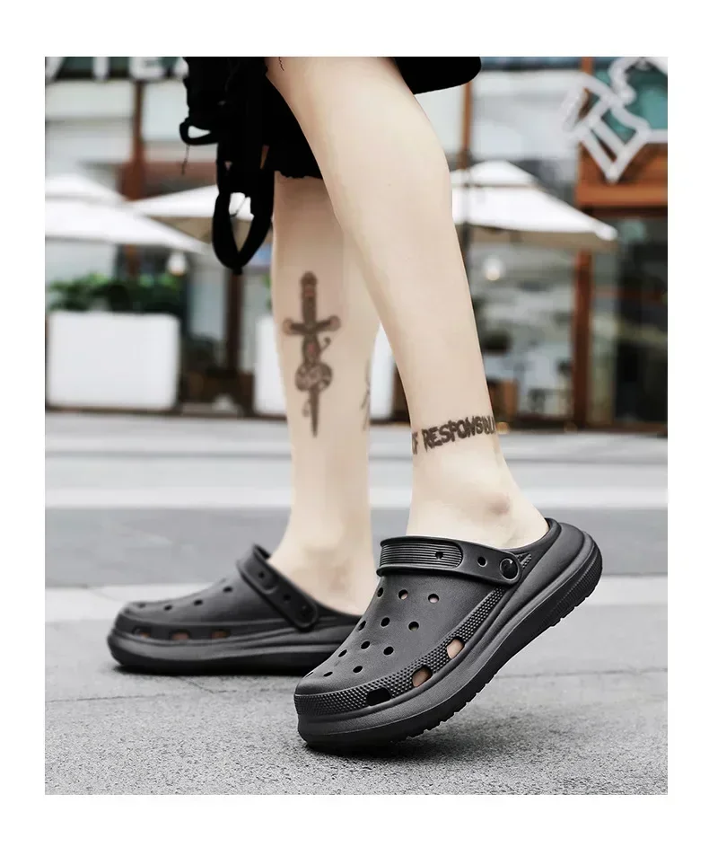 2026 Damen- und Herren-Lochschuhe, Sommer-Rutschfeste Outdoor-Sandalen, Geschlossene Zehen, Superweiche Beach-Slipper mit Dicker und Weicher Sohle – Detail 21