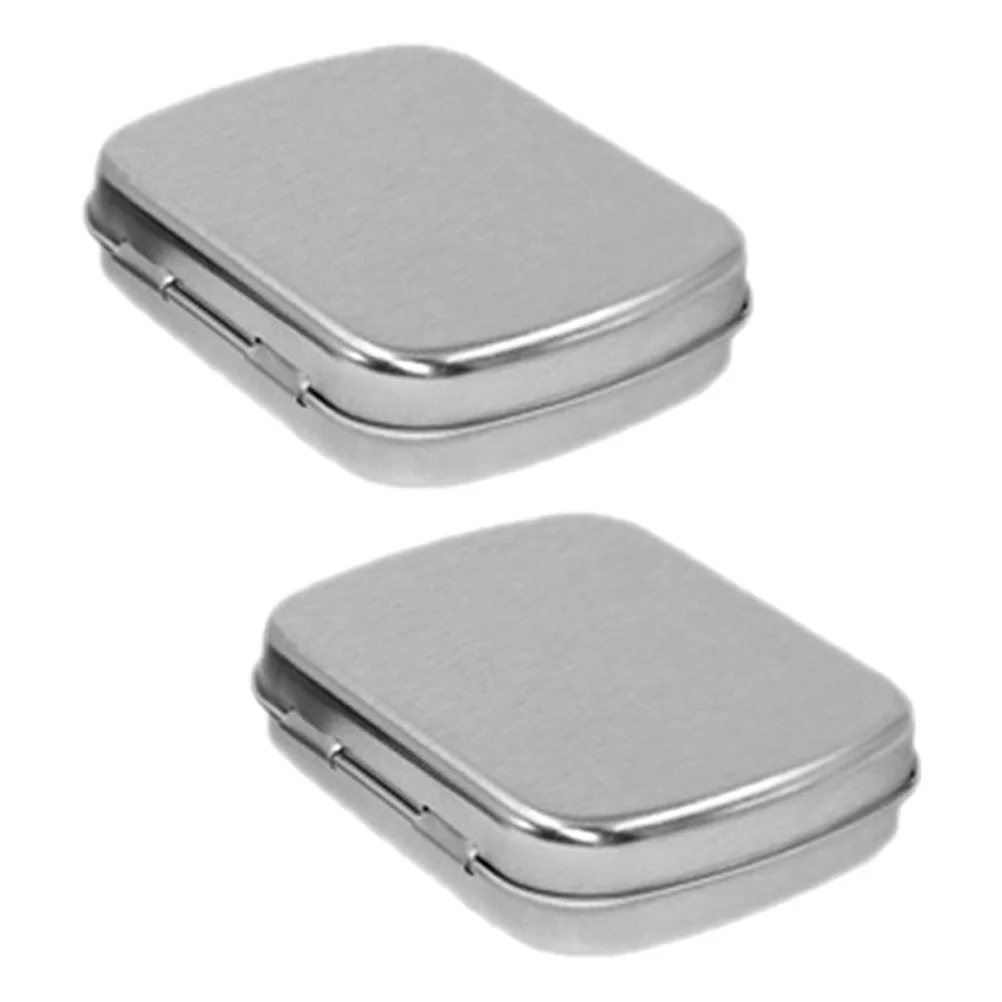 

2 Sets Nail Polish Glue Storage Box 2pcs (silver (iron + Packaging Compartment)) Small Container Dispenser Case Tray Palette