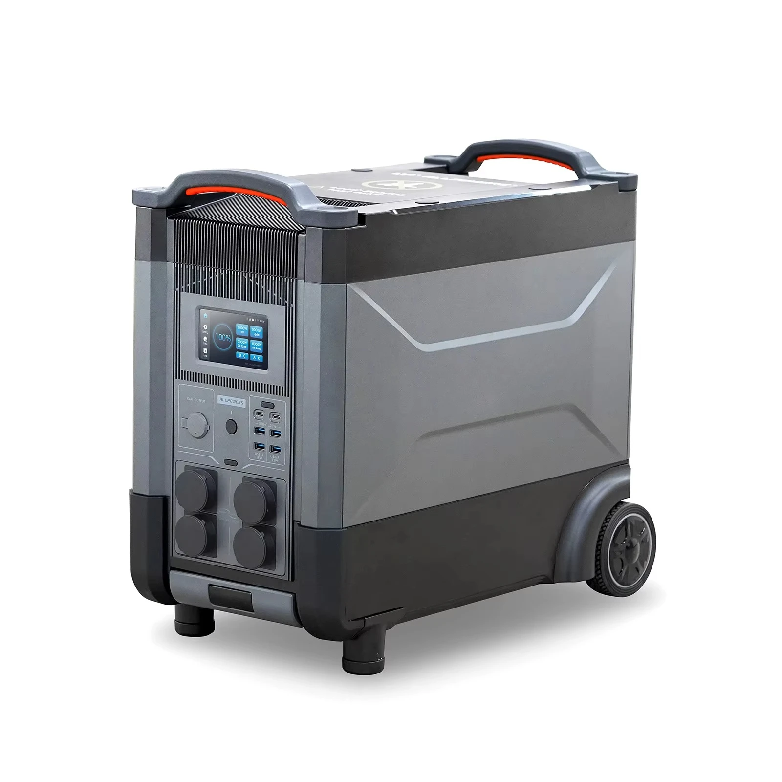 Portable Power Station 4000W Solar Generator 2880Wh Battery Backup UPS Emergency Energy Storage Supply Outdoor Generator