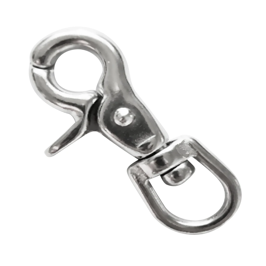 Multifunctional Swivel Snap Hooks Keychain Lobster Clasp 65mm Stainless Steel for Lanyard Backpack and Pet Leash