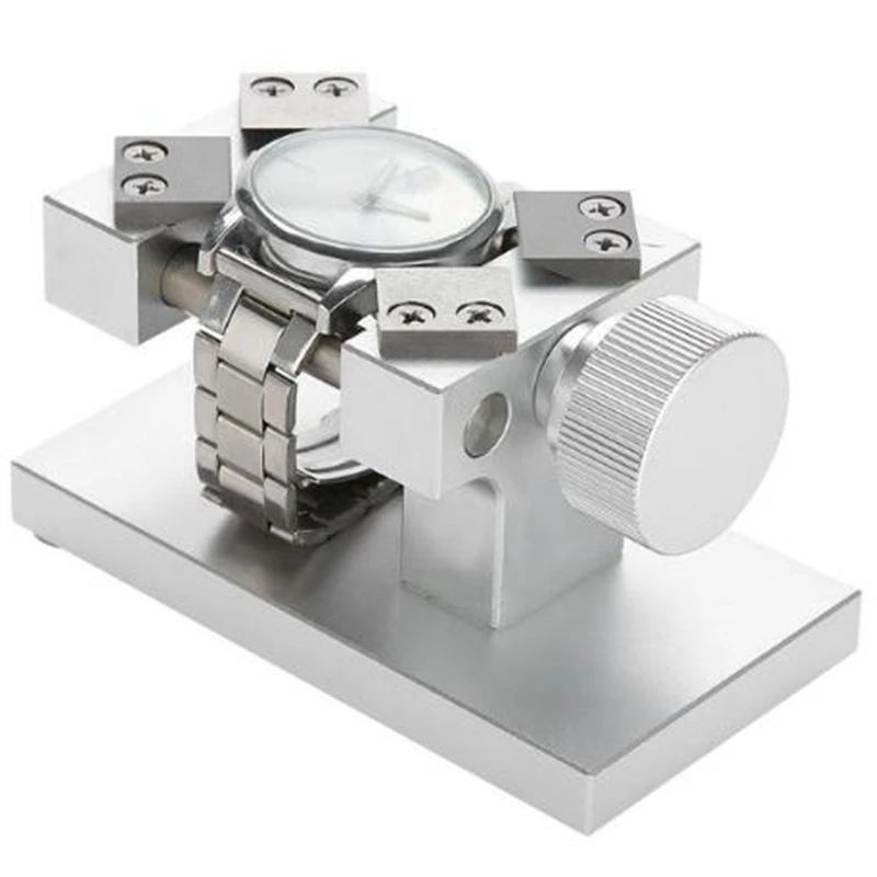 Professional Silver Watch Bezel Opener Removal Tool Workbench Back Case Opener Tool Watch Parts Repair Tool For Watchmaker