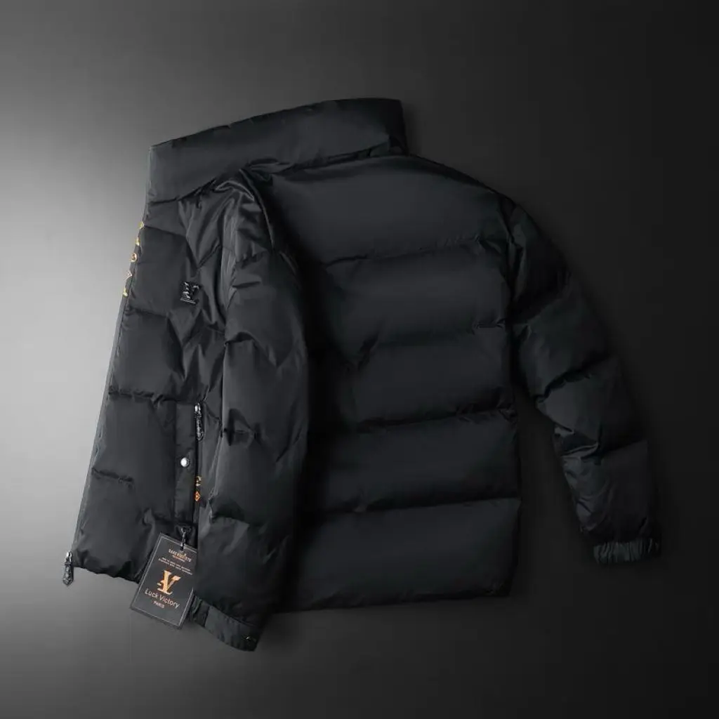 Trendy brand high-quality men's clothing winter new fashion stand-up collar cotton clothing to keep warm and casual