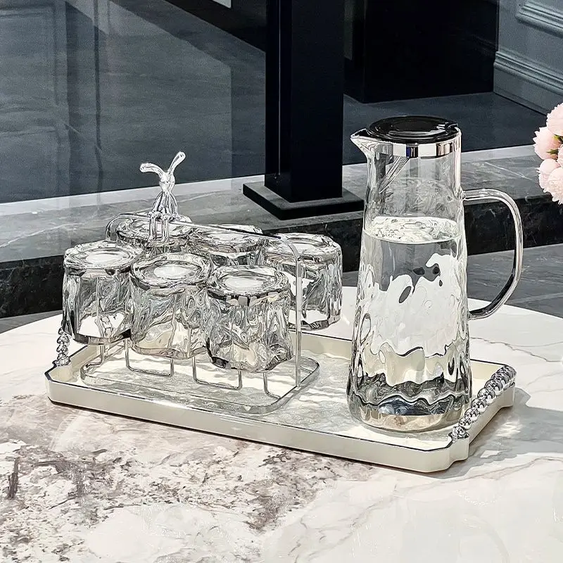 Light Luxury Glass Water Cup Kettle Living Room Household Set Drinking Cup High Temperature Resistant Teacup