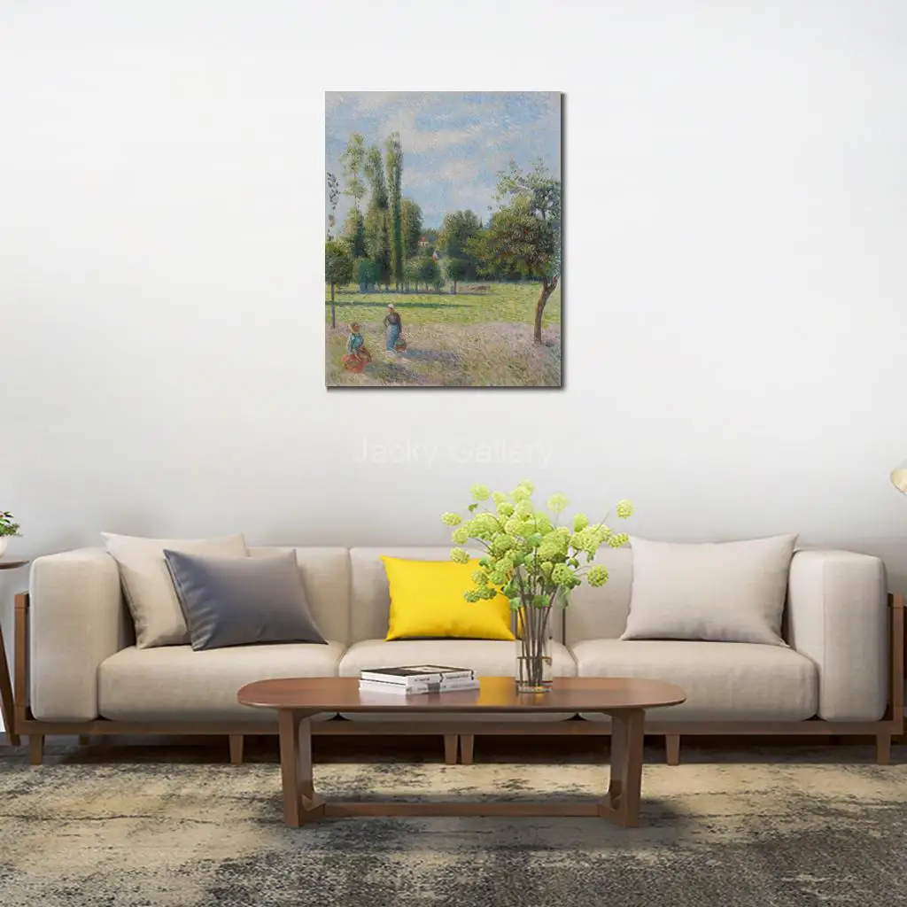 كاميل بيسارو الفن حديقة شرفة المشهد النفط اللوحة رسمت باليد على قماش نمط الانطباعية لديكور جدران المنزل الجديد