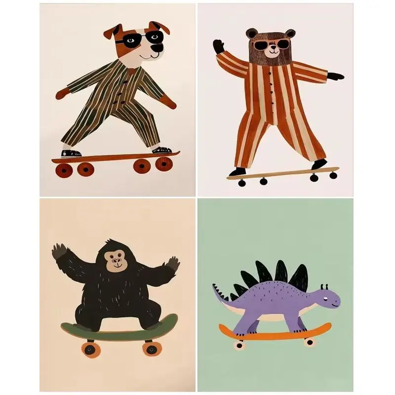 

GATYZTORY Paint By Number Cartoon Animal Drawing On Canvas HandPainted Painting Art Gift DIY Pictures By Number Kits Home Decor