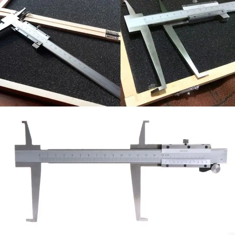 

Y55E Vernier Caliper Micrometer Gauge Caliper Stainless Steel Inside Vernier Caliper Inner 9-150mm for Measurement