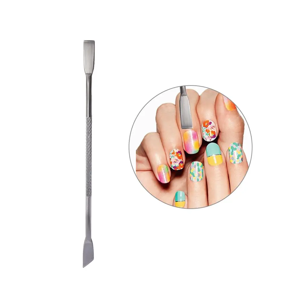 เคล็ดลับงานศิลปะ DIY ด้ามจับกันลื่นยูวีเจลตัวดันน้ำยาล้างเล็บปลายคู่สแตนเลส