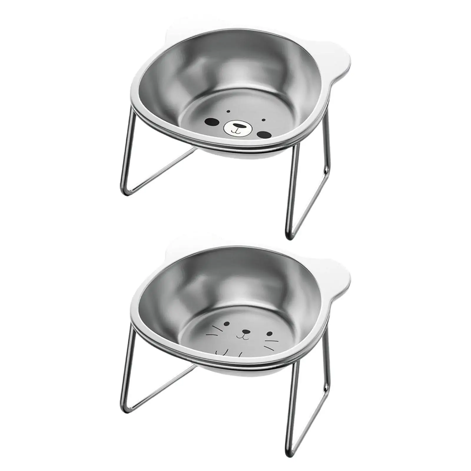 Comedero elevado antideslizante para gatos y perros pequeños – Cuenco inclinado protector - imagen 2
