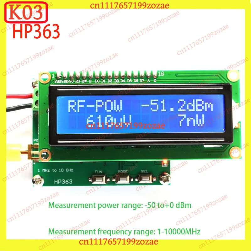 HP363 Intelligent Digital RF Power Meter 1MHz-10GHz -50 to 0dBm RF Signal Measuring Module, Replacement Parts