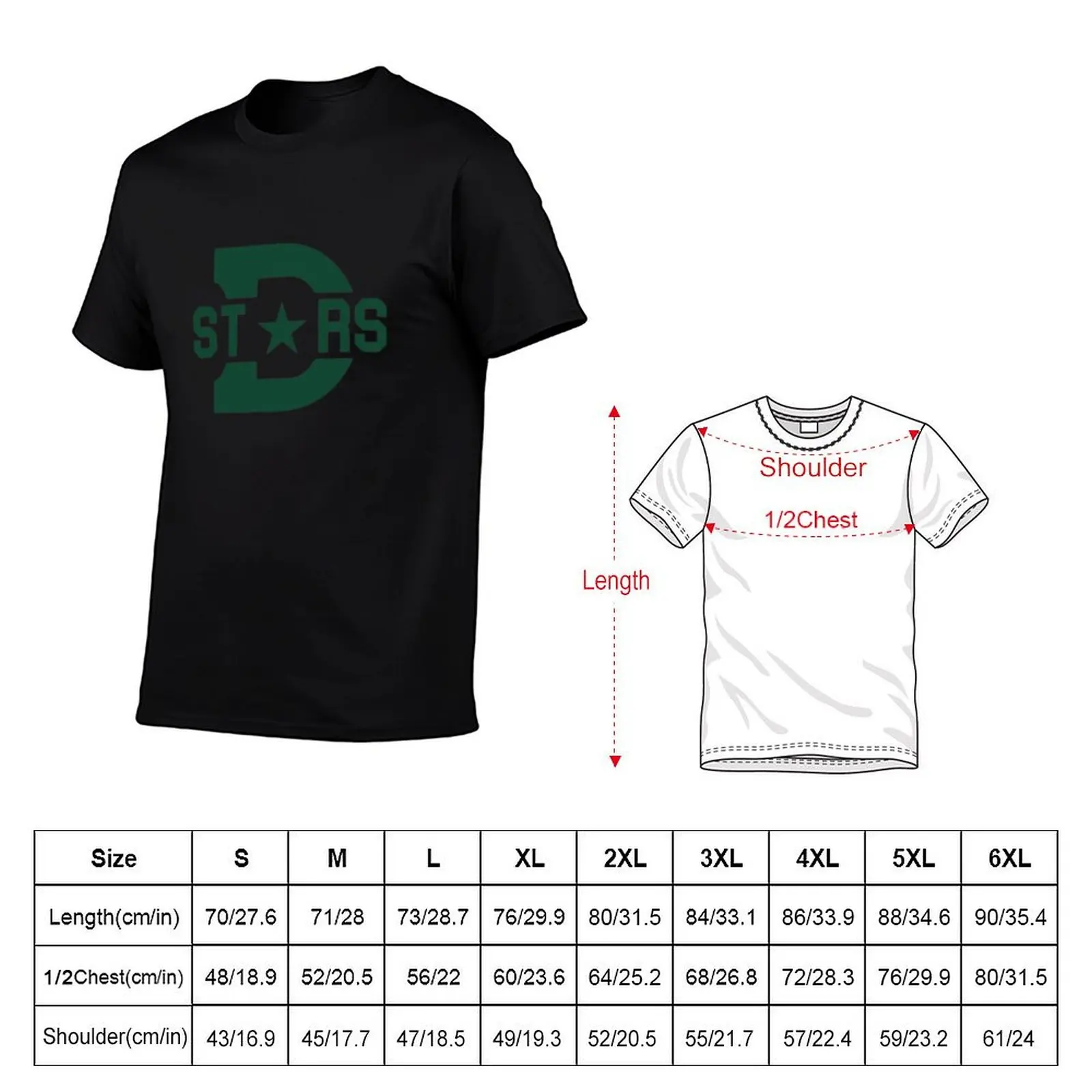 Dallas Stars Letter Mark T-Shirt aesthetic clothes Short sleeve tee anime Short sleeve tee men