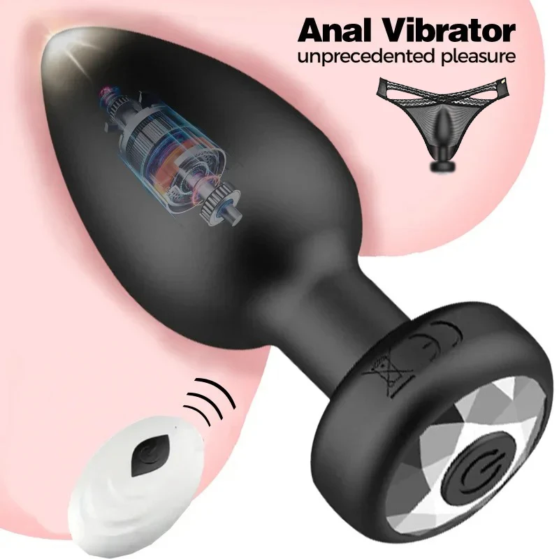 Anal Plug Vibrator for Men Wireless Remote Control Butt Plug Portable Massager Dildo Vibration Sex Toys for Male Adult Toys Shop