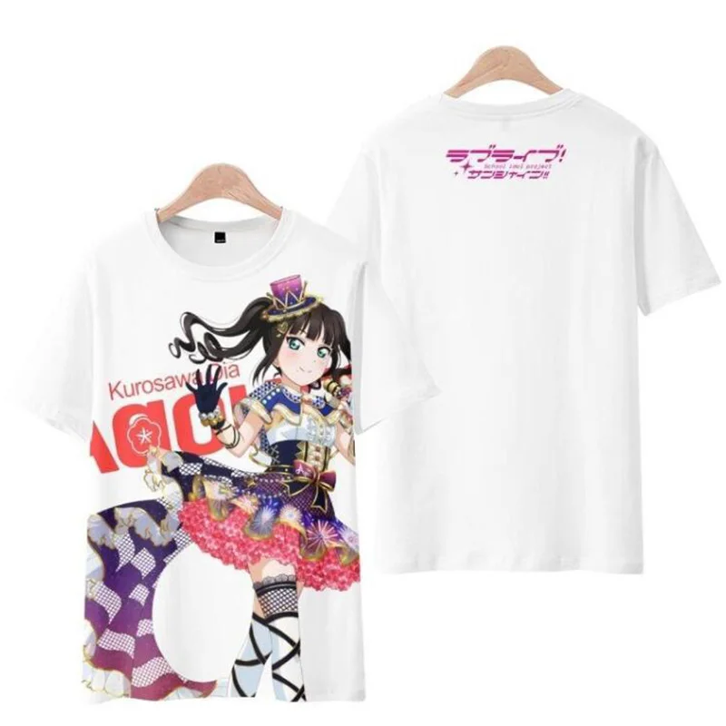 Anime Print LoveLive Sunshine Aqours Kawaii 3d T-shirt Men Women T Shirts Tops O-neck Short Sleeve T-shirts Tee Shirt Sweatshirt