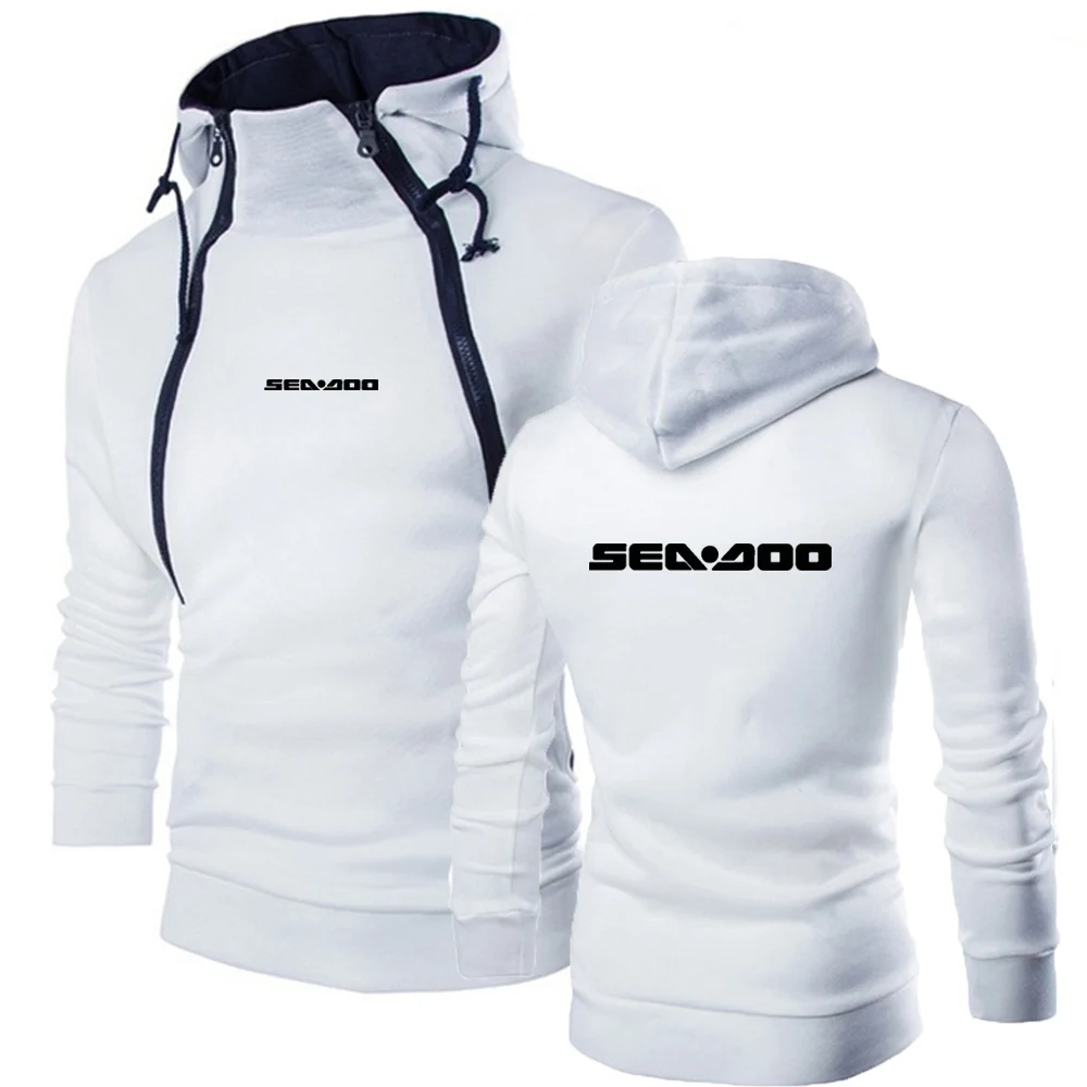 2023 New Sea Doo Seadoo Moto Printed Men Spring Autumn Sweatshirts Long Sleeve Double Zip Hoodies Pullover Tracksuits Tops