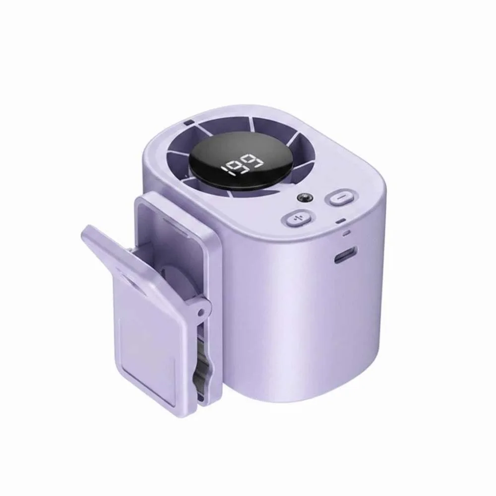 

High Speed Waist Fan LED Display Rechargeable Clip on Fan Stepless Wind Brushless Motor Stroller Fan for 3.7V/1800mAh