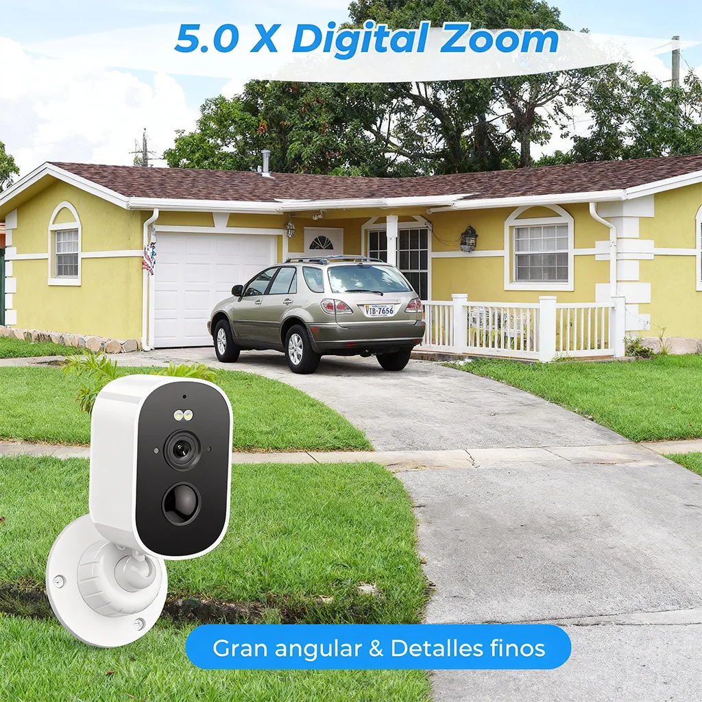 5MP Solar Security Camera Outdoor Wireless WiFi Battery icsee wifi camera Powered Color NightVision Human Detection Surveillance