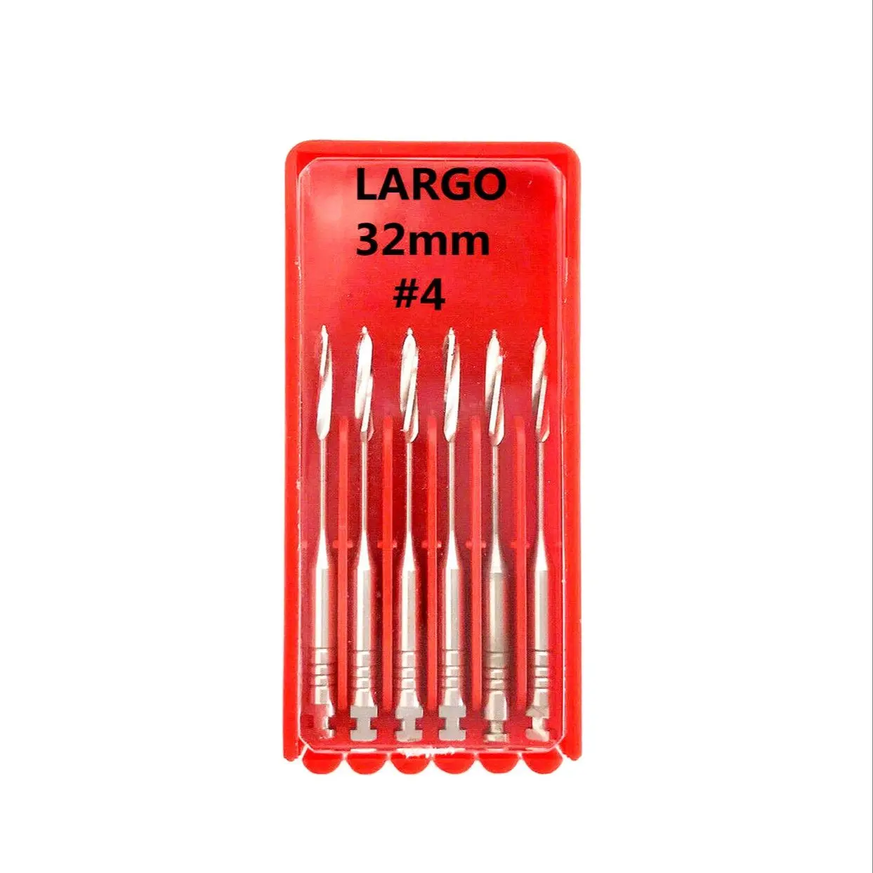 6pcs/pack Dental Glidden Drills Endo Root Canal Engine Files Drill 32mm 4# LARGO