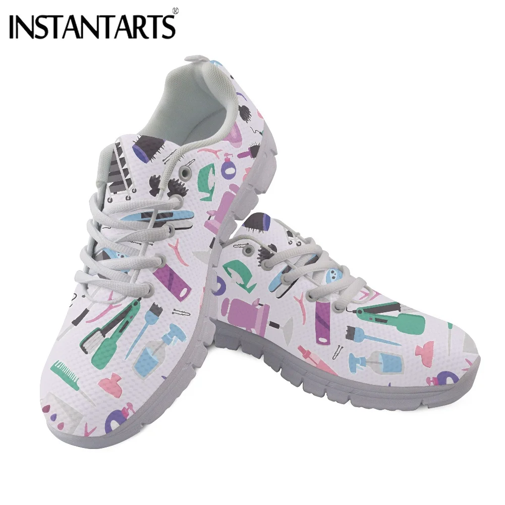 INSTANTARTS Females Soft Shoes Lightweight Slip-on Walking Footwear Barber Shop Tools Brand Design Outdoor Footwear For Girls 