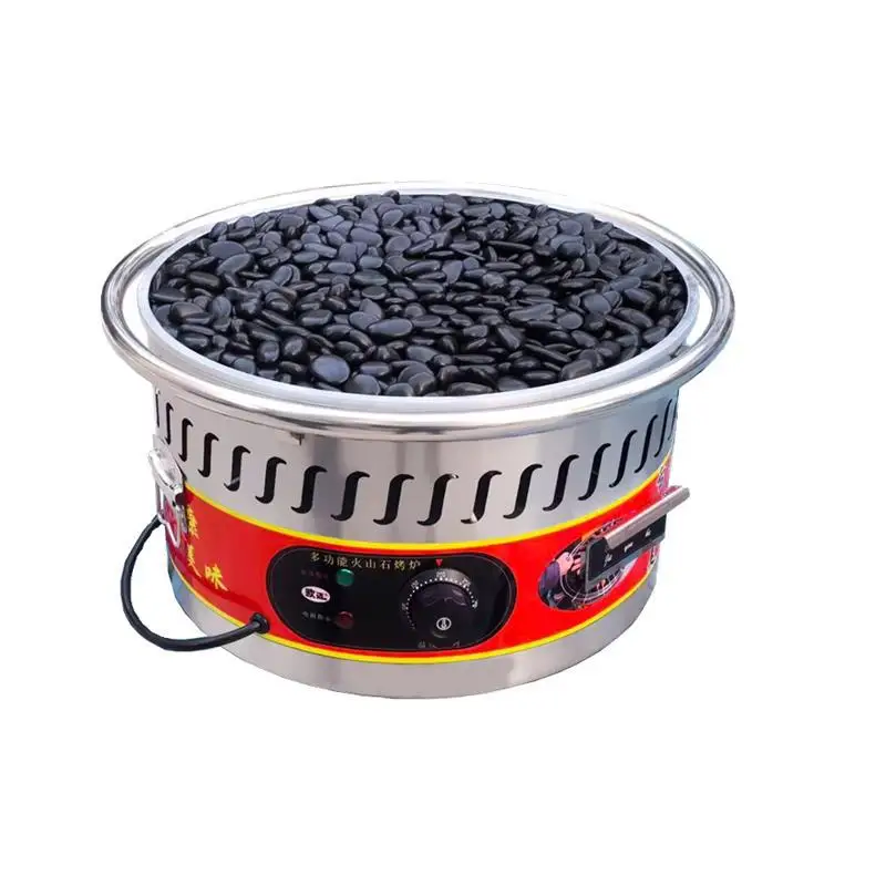 Gas Engine Electric Heating Gas Booth Stone Machine Commercial Hot Dog Sausage Small Large Volcanic Stone Sausage Grill