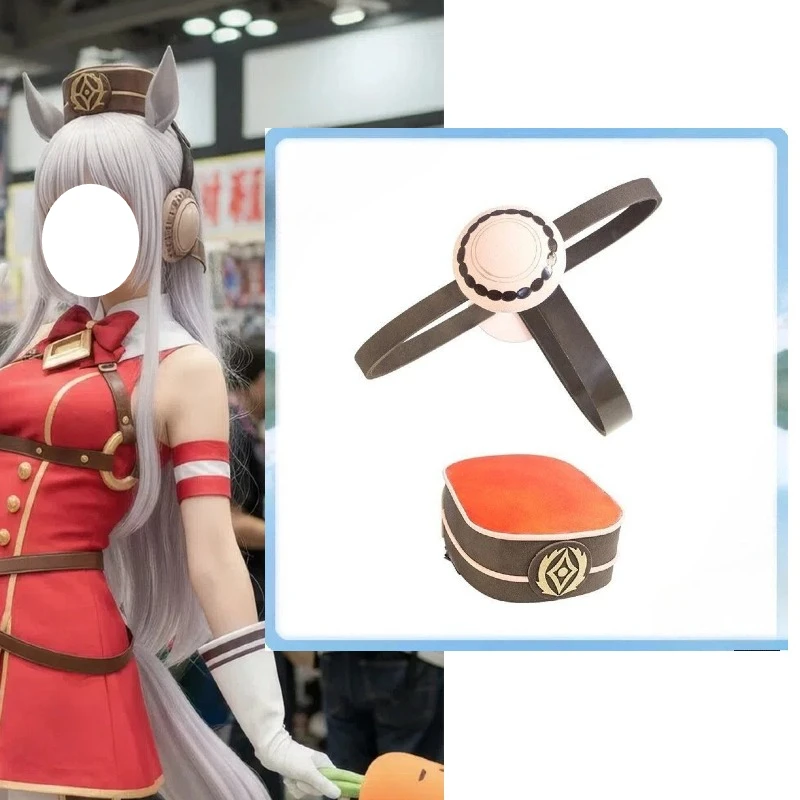 

Game Gold Ship Cosplay Hat Headwear Wig Full Set Role Play Props Accessories for Women Replica Prop Decoration Theme Party