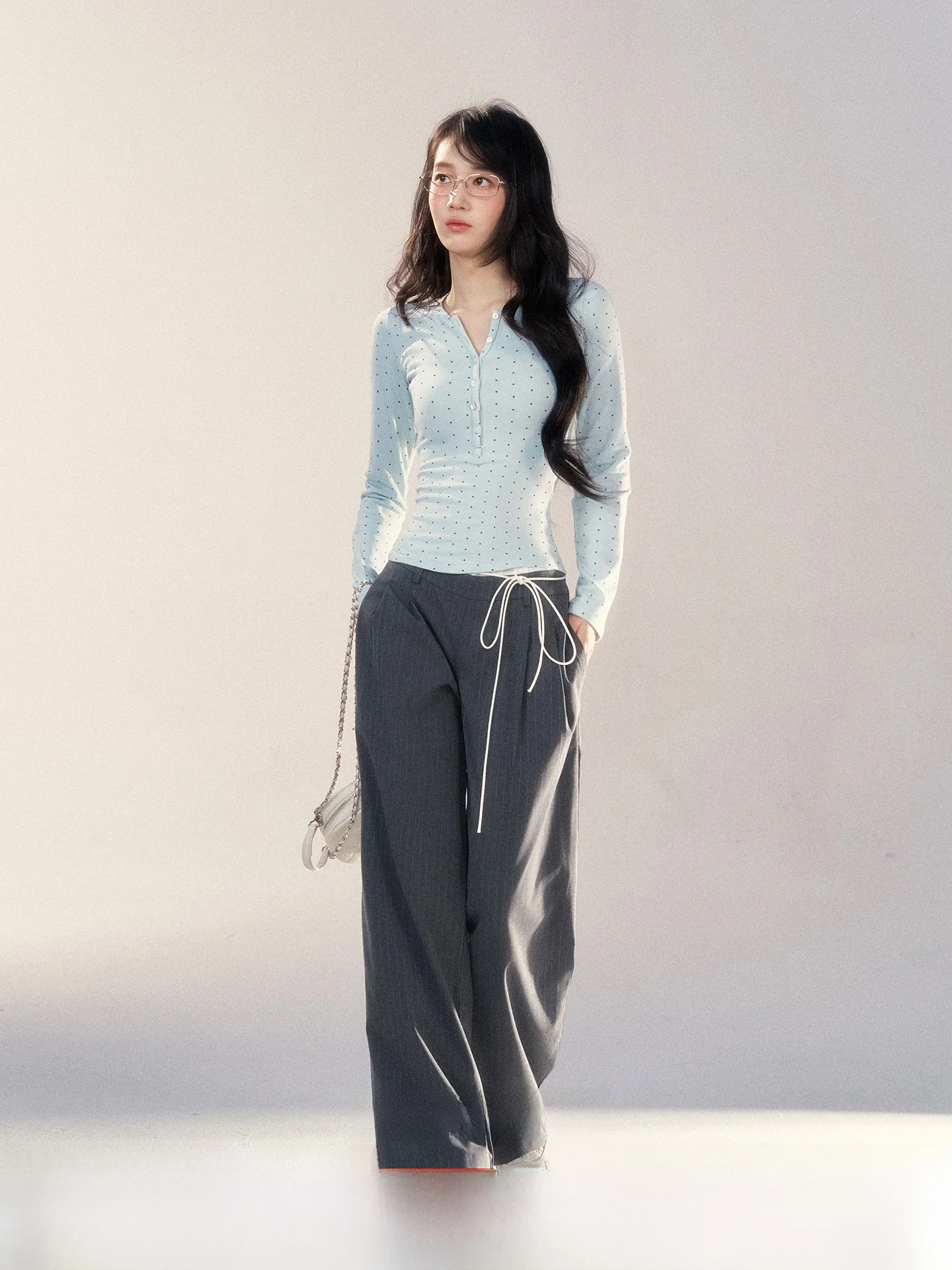 

Женские модные повседневные брюки с высокой талией и прямыми штанинами, свободного кроя, весна 2026, новинка, универсальные длинные брюки