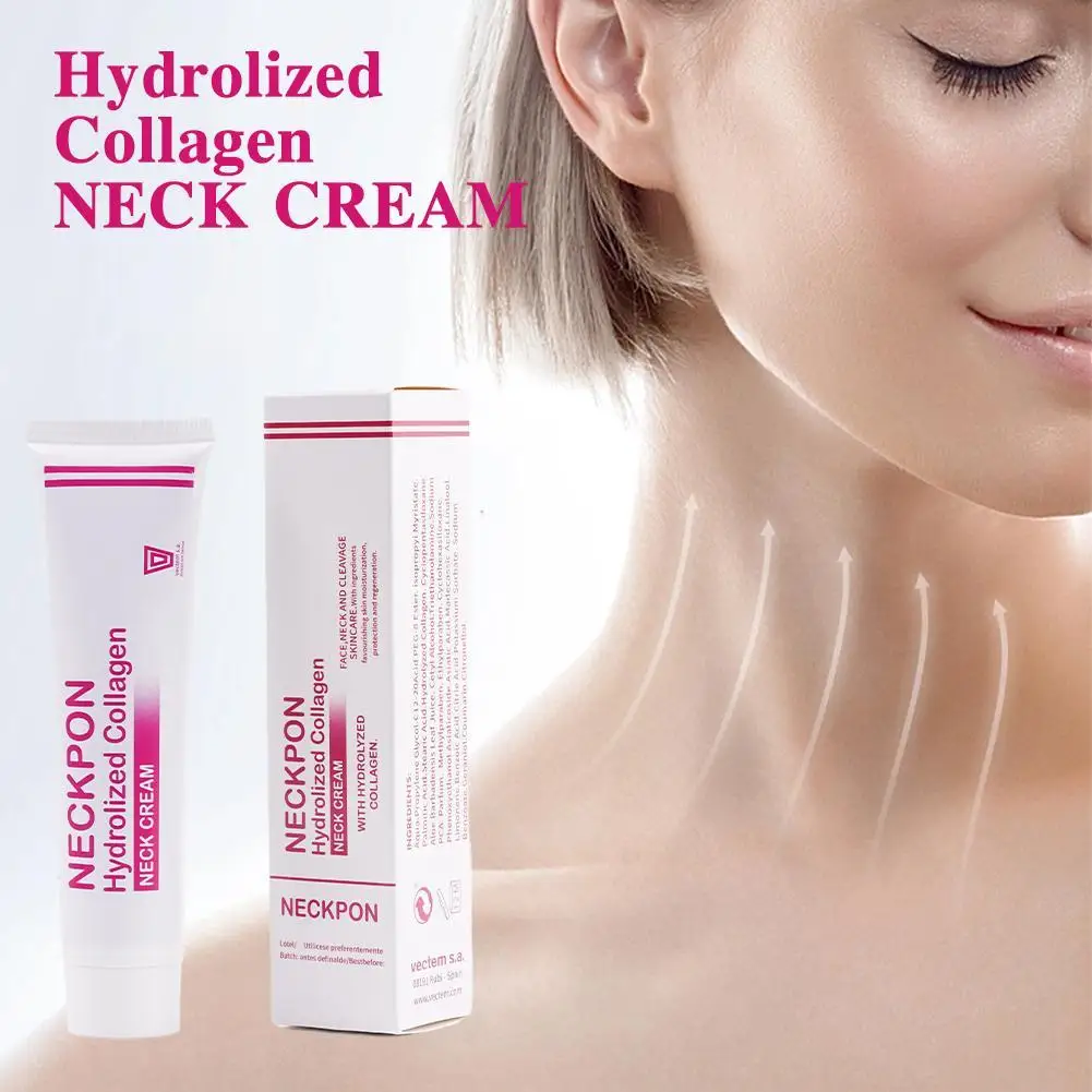 40g Neckpon Hydrolized Collagen Neck Cream For Face Neck Cleavage Skincare Cream With Hydrolized Collagen Vera Anti-aging Cream