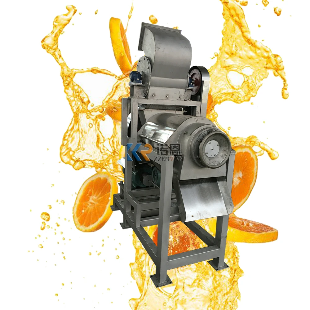 OEM Commercial Apple เกลียว Crusher Juicer Extractor ผลไม้สายการผลิตการประมวลผลเครื่องกดเย็นสำหรับสีส้ม