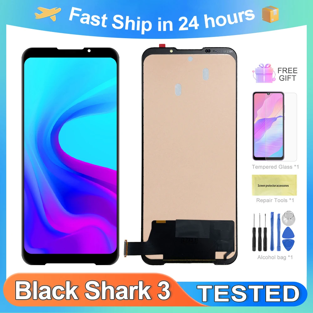 

For Xiaomi Black Shark 3 For Ori 6.67''BlackShark3 KLE-H0 KLE-A0 LCD Display Touch Screen Digitizer Assembly Replacement