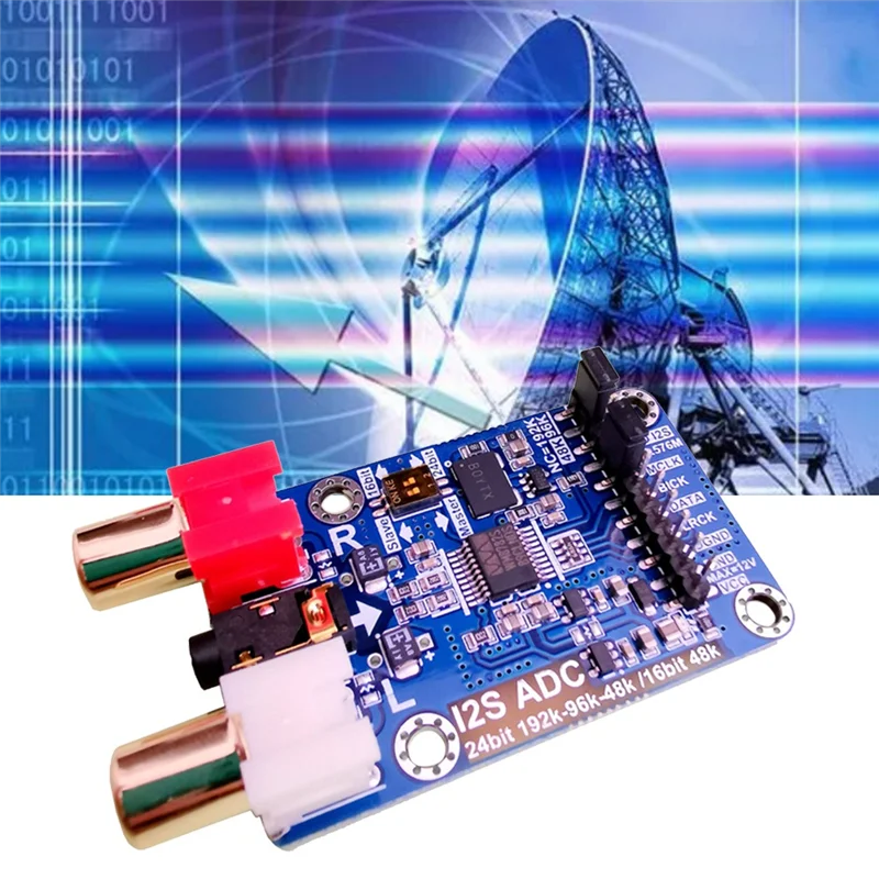 Leading-I2S ADC Audio I2S acquisitiekaartmodule Master/Slave-modus 24Bit 192K 96K 48K multifunctioneel ontwikkelingsbord