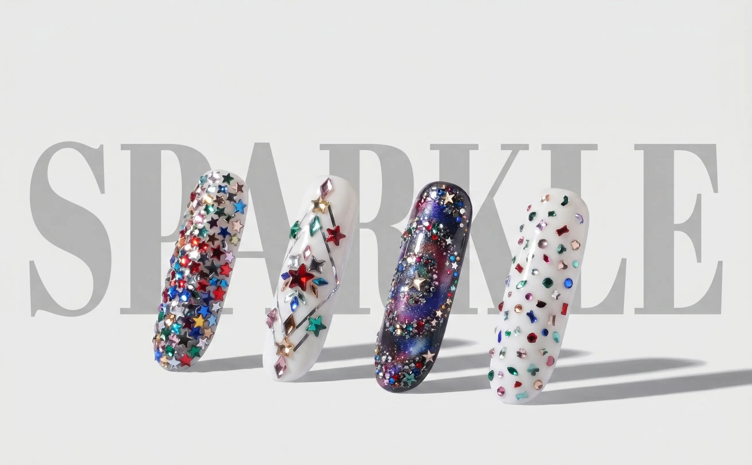 Colorful Flat Base Manicure Diamonds Multicolored Nail Rhinestones for Nails Small