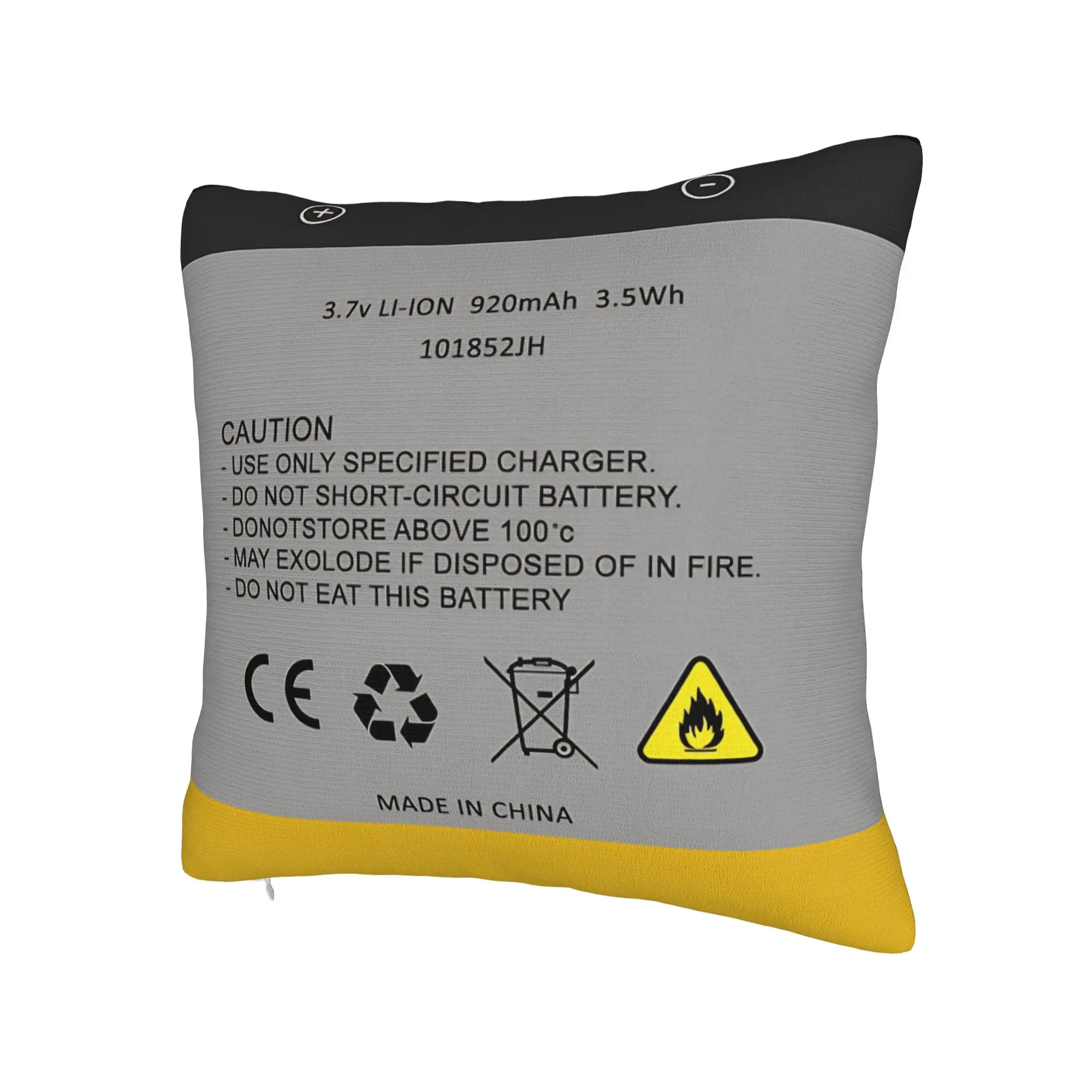 Inflatable Battery Pillowcases  Retro Trendy Pillow Case For Office Car Home Decor Graphic Pillow Cover