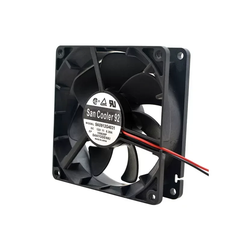 Original SANYO 9A0912G4031 Cooling Fan for SANYO 12V 0.39A 9025 9CM Two-Wire DC Axial Fan
