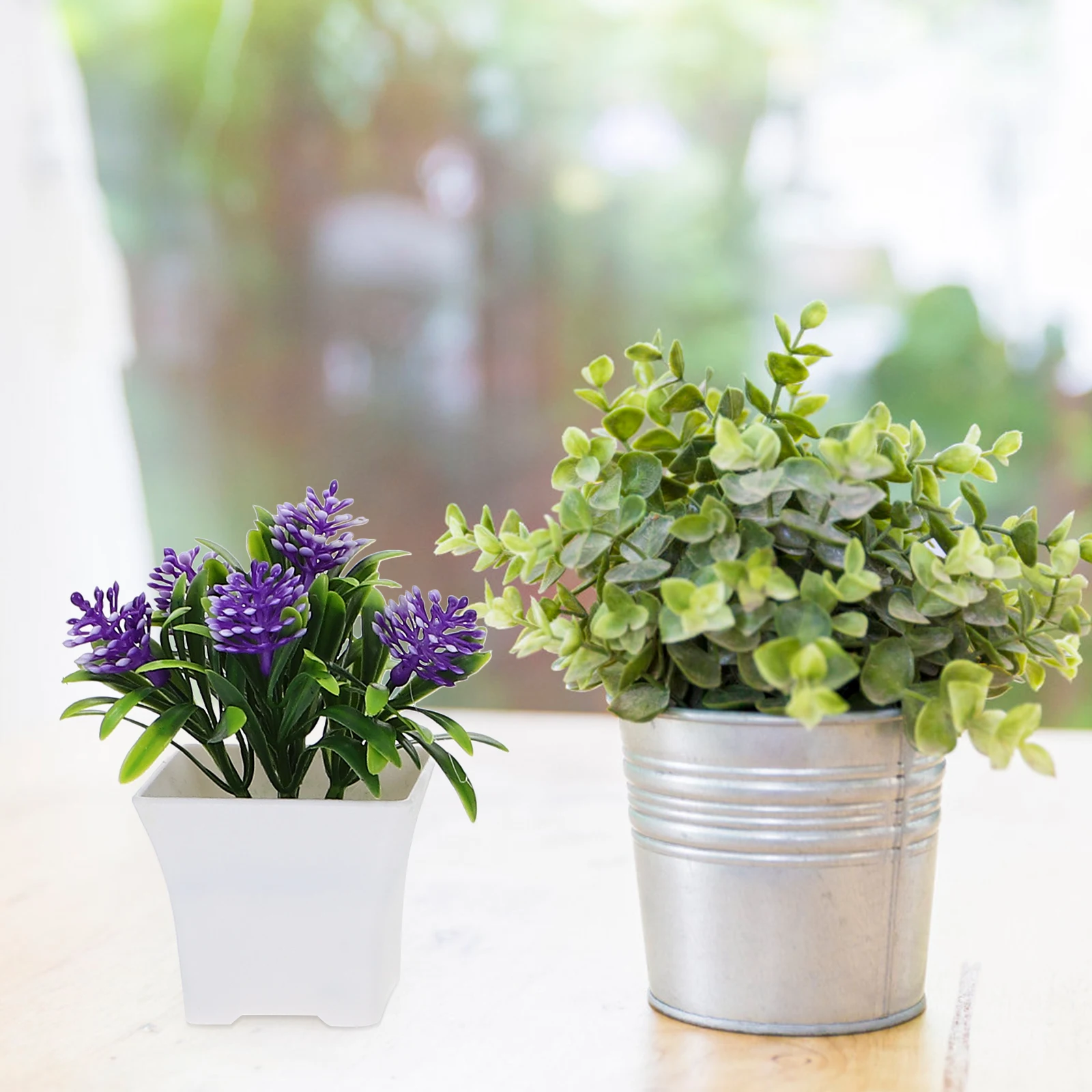 

5Pcs Artificial Plant Flower Bonsai Lightweight Portable for Various Places Decoration Artificial Potted Plant