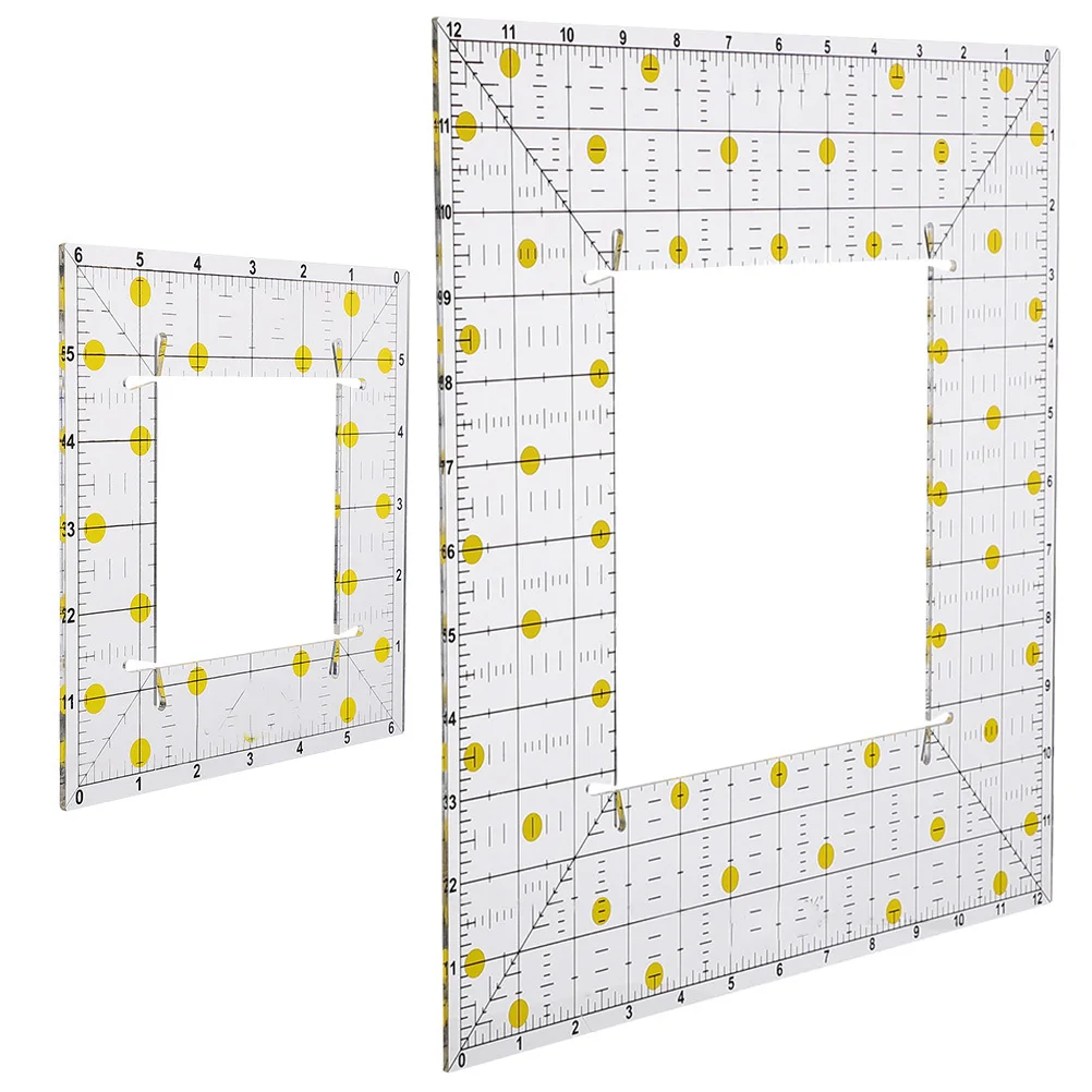 2 pezzi di righello patchwork in acrilico trasparente, forniture per quilting durevoli, righelli da cucito professionali per righello patchwork fai da te